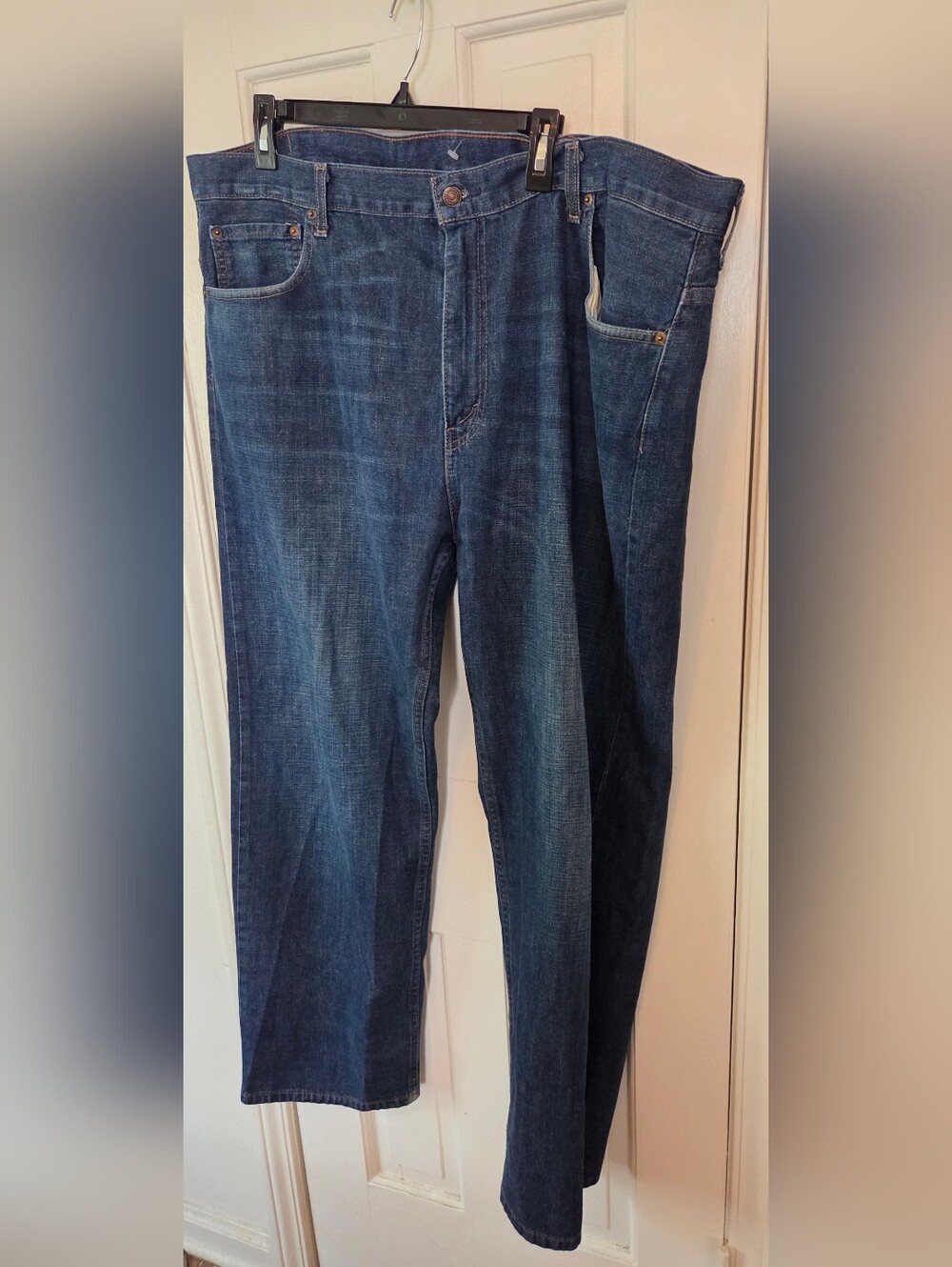 Levi's 569 Loose Straight Men's Jeans Black Size 42x32 Cotton Blend